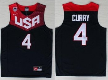 2014 USA Dream 11 Team 4 Stephen Curry Blue Basketball Jerseys