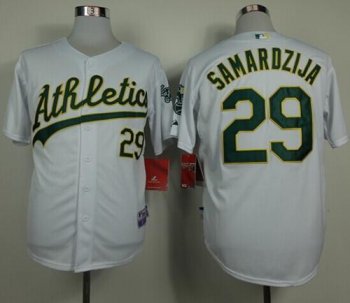 Oakland Athletics #29 Jeff Samardzija White Cool Base Stitched MLB Jersey