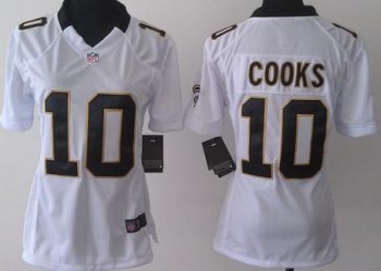 Women Nike New Orleans Saints Brandin Cooks #10 White Jerseys