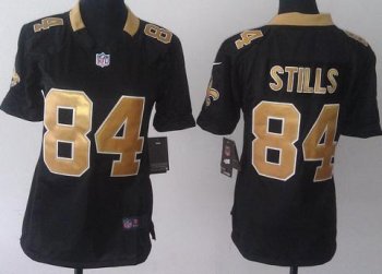 Women Nike New Orleans Saints 84 Kenny Stills Black 84 game Jersey