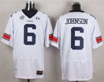 Tigers #6 Jeremy Johnson White Stitched NCAA Jersey