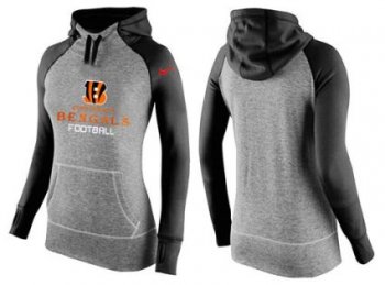 Women's Nike Cincinnati Bengals Performance Hoodie Grey & Black