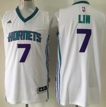 Hornets #7 Jeremy Lin White Stitched NBA Jersey