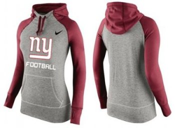 Women's Nike New York Giants Performance Hoodie Grey & Red