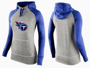 Women's Nike Tennessee Titans Performance Hoodie Grey & Blue_2