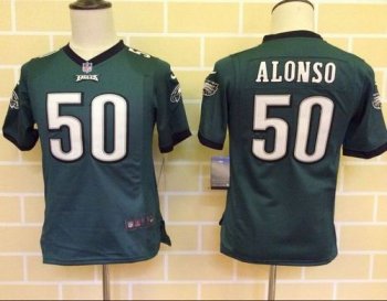 Youth Nike Eagles #50 Kiko Alonso Midnight Green Team Color NFL Jerseys