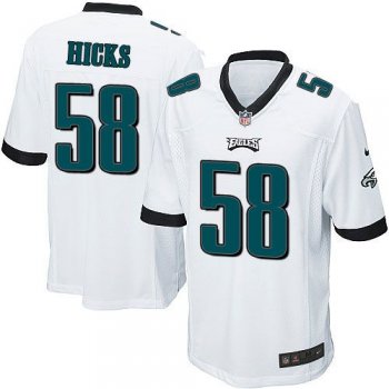 Youth Nike Eagles #58 Jordan Hicks White Stitched NFL Jerseys