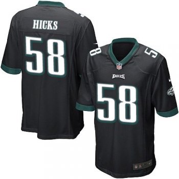 Youth Nike Eagles #58 Jordan Hicks Black Alternate Stitched NFL Jerseys