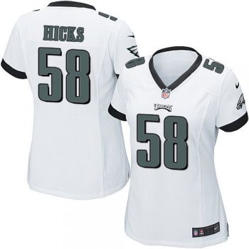 Women's Nike Eagles #58 Jordan Hicks White Stitched NFL Jerseys