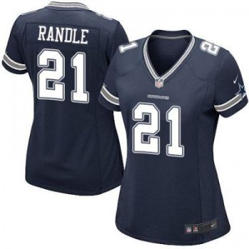 Women's Nike Cowboys #21 Joseph Randle Navy Blue Team Color NFL Jerseys