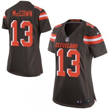 Women's Nike Browns #13 Josh McCown Brown Team Color Stitched NFL Jerseys