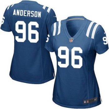 Women's Nike Colts #96 Henry Anderson Royal Blue Team Color NFL Jerseys