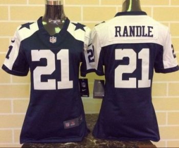 Women's Nike Cowboys #21 Joseph Randle Navy Blue Thanksgiving NFL Jerseys