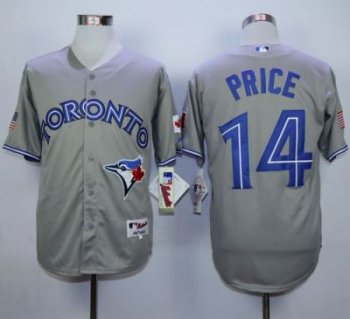 Blue Jays #14 David Price Grey Stitched Baseball Jersey