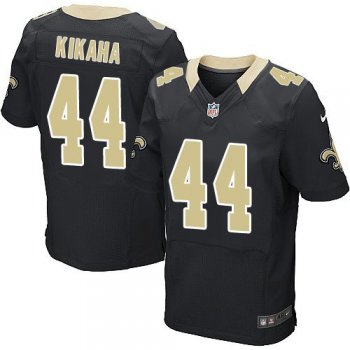 Nike Saints #44 Hau'oli Kikaha Black Team Color Men's Stitched NFL Elite Jersey