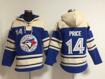 Blue Jays #14 David Price Blue Sawyer Hooded Sweatshirt