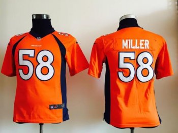 Youth Nike Denver Broncos 58 Von Miller Orange Stitched NFL Jersey