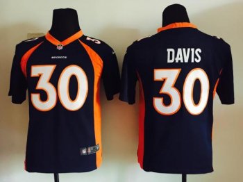 Youth Nike Broncos #30 Terrell Davis Blue Stitched NFL Jersey