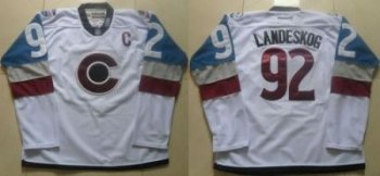 Avalanche #92 Gabriel Landeskog White 2016 Stadium Series Stitched NHL Jerseys