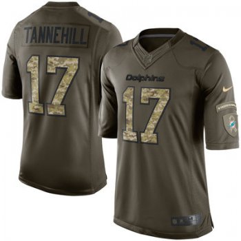 Nike Miami Dolphins #17 Ryan Tannehill Green Salute To Service Limited NFL Jersey