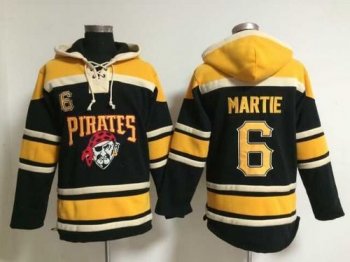 Pittsburgh Pirates #6 Starling Marte Black Sawyer Hooded Sweatshirt MLB Hoodie