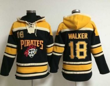 Pittsburgh Pirates #18 Neil Walker Black Sawyer Hooded Sweatshirt MLB Hoodie