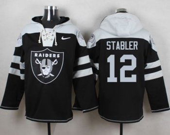 Nike Oakland Raiders #12 Kenny Stabler Black Player Pullover NFL Hoodie