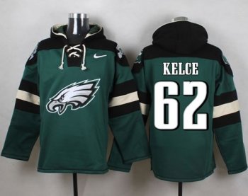 Nike Philadelphia Eagles #62 Jason Kelce Midnight Green Player Pullover NFL Hoodie