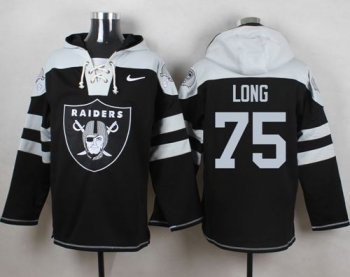 Nike Oakland Raiders #75 Howie Long Black Player Pullover NFL Hoodie