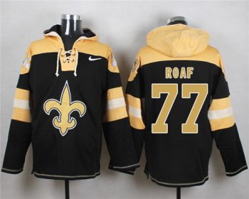 Nike New Orleans Saints #77 Willie Roaf Black Player Pullover NFL Hoodie