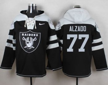 Nike Oakland Raiders #77 Lyle Alzado Black Player Pullover NFL Hoodie