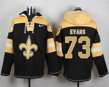 Nike New Orleans Saints #73 Jahri Evans Black Player Pullover NFL Hoodie