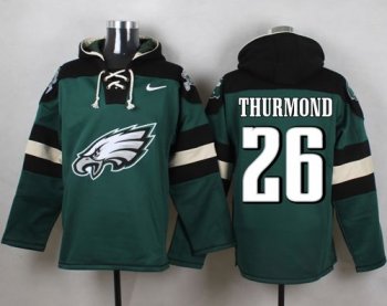 Nike Philadelphia Eagles #26 Walter Thurmond Midnight Green Player Pullover NFL Hoodie