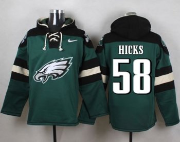 Nike Philadelphia Eagles #58 Jordan Hicks Midnight Green Player Pullover NFL Hoodie