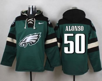 Nike Philadelphia Eagles #50 Kiko Alonso Midnight Green Player Pullover NFL Hoodie