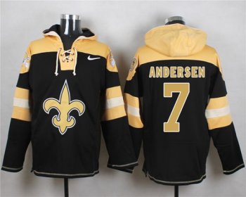 Nike New Orleans Saints #7 Morten Andersen Black Player Pullover NFL Hoodie