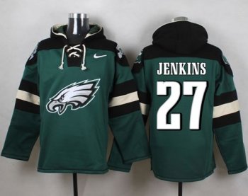 Nike Philadelphia Eagles #27 Malcolm Jenkins Midnight Green Player Pullover NFL Hoodie