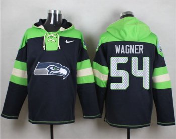 Nike Seattle Seahawks #54 Bobby Wagner Steel Blue Player Pullover NFL Hoodie