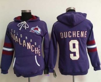 Women Colorado Avalanche #9 Lanny McDonald Purple Old Time Heidi NHL Hoodie