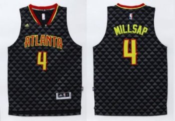 Atlanta Hawks #4 Paul Millsap Black Swingman Stitched NBA Jersey