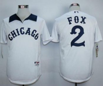 Chicago White Sox #2 Nellie Fox White 1976 Turn Back The Clock Stitched MLB Jersey