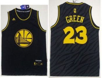 Golden State Warriors #23 Draymond Green Black Precious Metals Fashion Stitched NBA Jersey