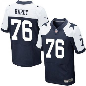 Nike Dallas Cowboys #76 Greg Hardy Navy Blue Thanksgiving Throwback Men's Stitched NFL Elite Jersey