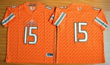 Miami Hurricanes #15 Brad Kaaya Orange Stitched NCAA Jerseys