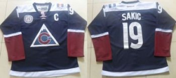 Colorado Avalanche #19 Joe Sakic Navy Blue Alternate Stitched NHL Jersey