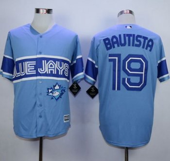 Toronto Blue Jays #19 Jose Bautista Light Blue Exclusive New Cool Base Stitched MLB Jersey