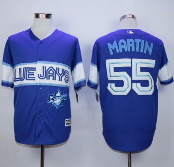 Toronto Blue Jays #55 Russell Martin Blue Exclusive New Cool Base Stitched MLB Jersey