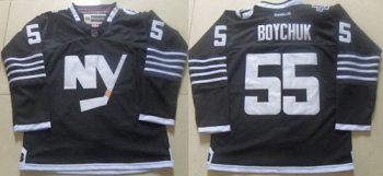 New York Islanders #55 Johnny Boychuk Black Alternate Stitched NHL Jersey