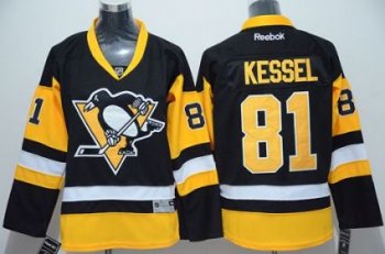 Youth Pittsburgh Penguins #81 Phil Kessel Black Alternate Stitched NHL Jersey