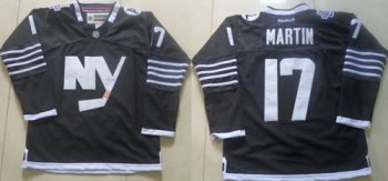 New York Islanders #17 Matt Martin Black Alternate Stitched NHL Jersey